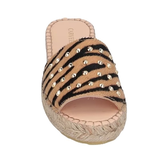 CARVELA Leather Animal Print Mules Made of Calf’s Studded Platform Mule… - Picture 4 of 12